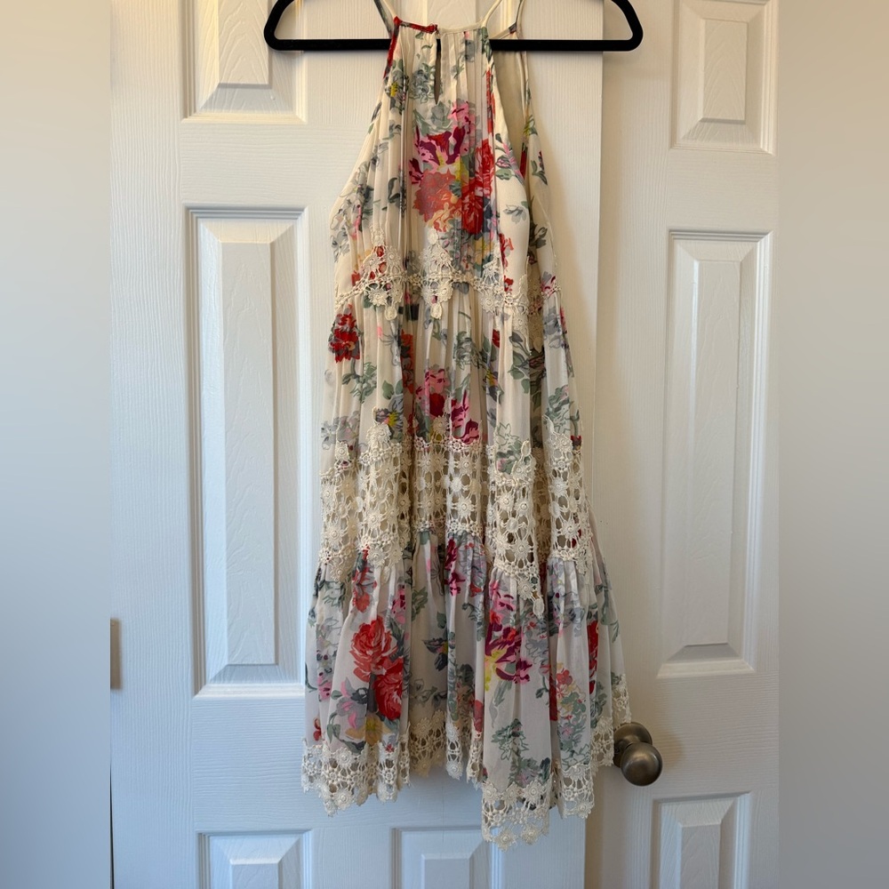 Ranna Gill Elegant Cream and Green Dress